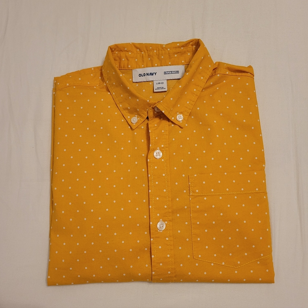 Kids Mustard Polka Dot Shirt